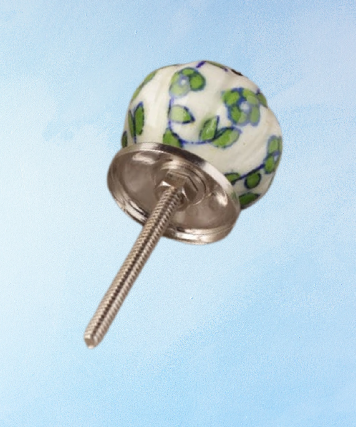 furniture knob - ceramic - climbing vine