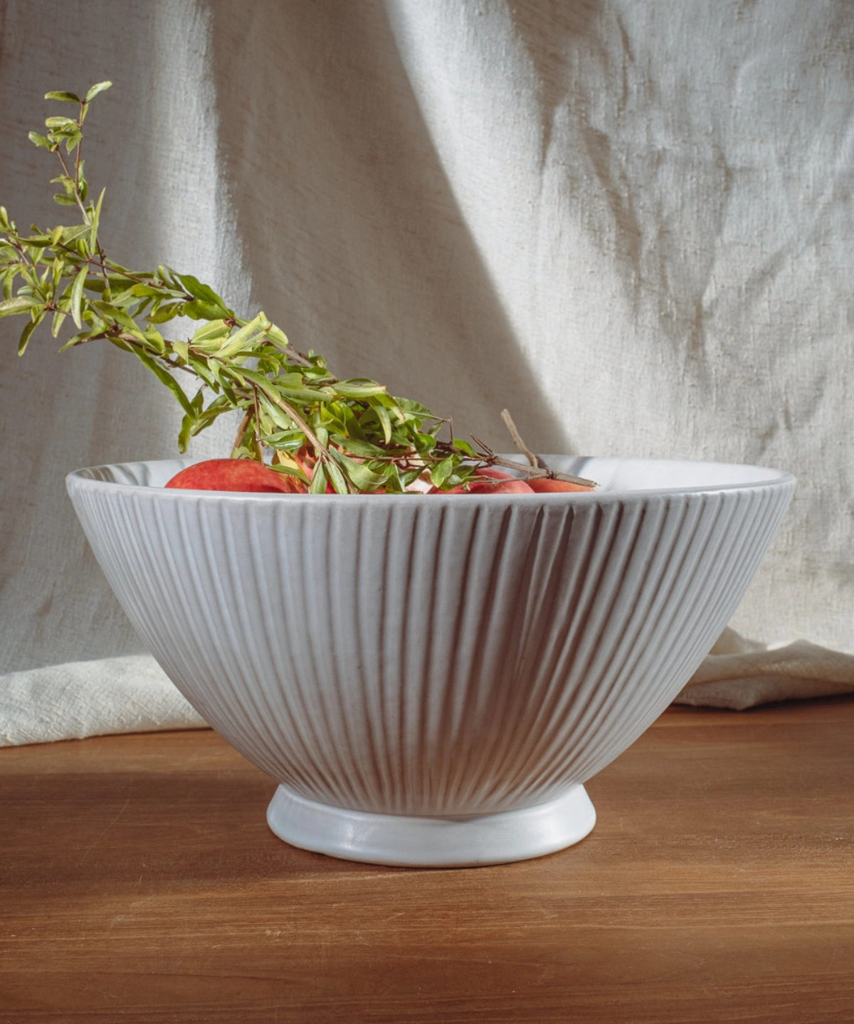 ceramic - serving bowl - cloud lines
