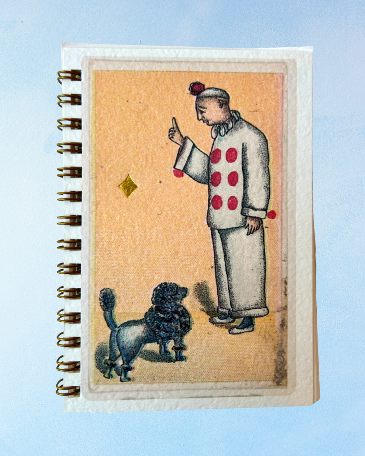 notebook - clown and poodle