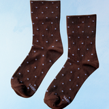 socks - sneaker - cocoa polka dot