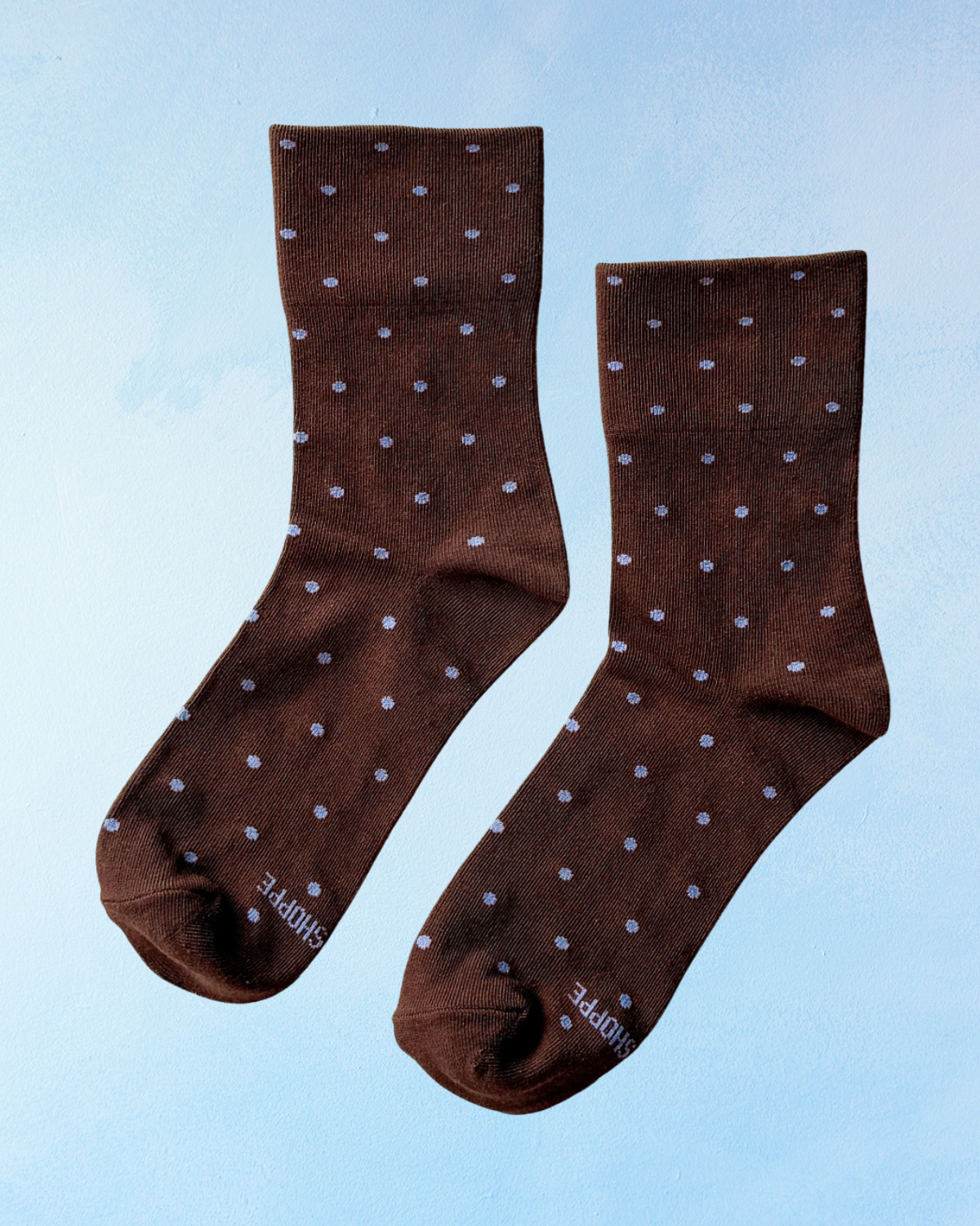 socks - sneaker - cocoa polka dot