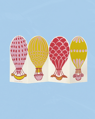 greeting card - hot air balloons concertina