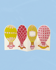 greeting card - hot air balloons concertina