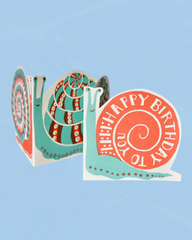 greeting card - happy birthday snail concertina