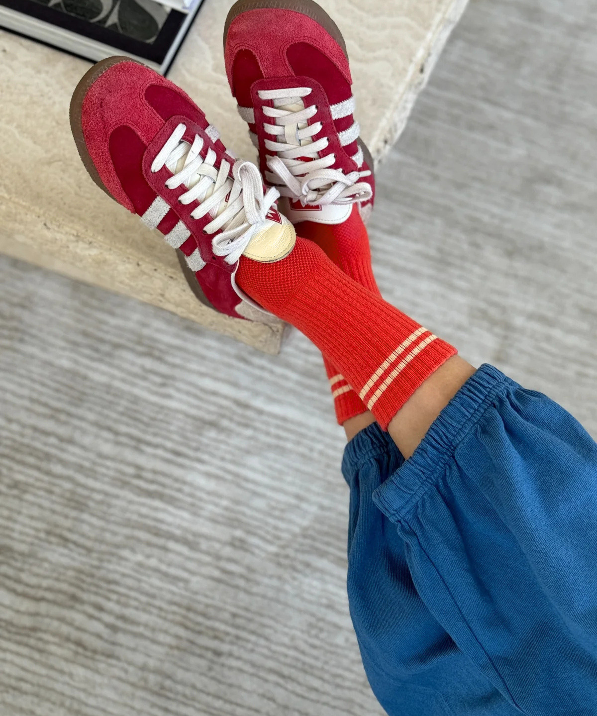 socks - boyfriend - coral