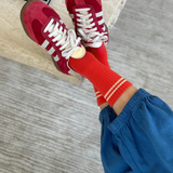 socks - boyfriend - coral
