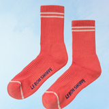 socks - boyfriend - coral