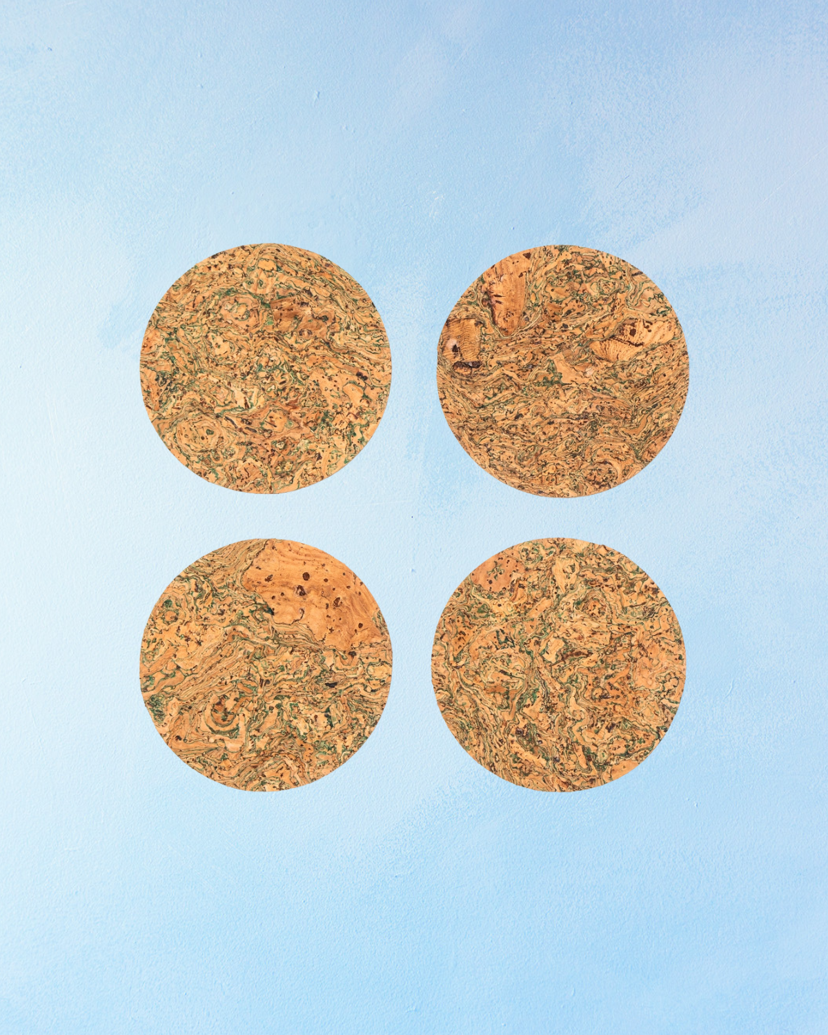coasters - green cork