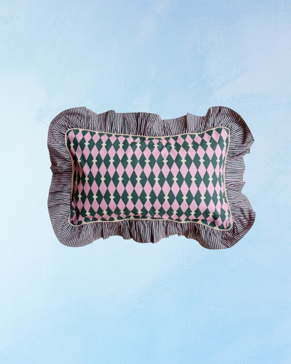 pillow -  pink harlequin