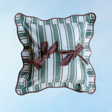 pillow - cotton blue stripe