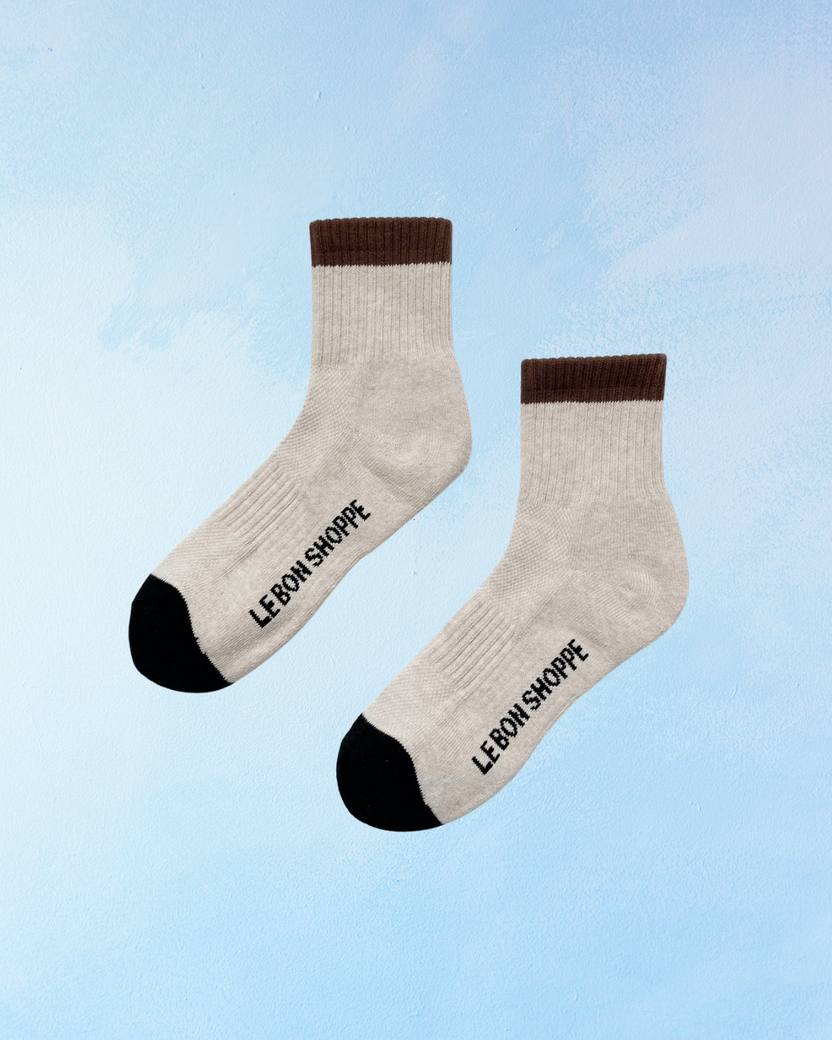 socks - girlfriend - colour block black coffee