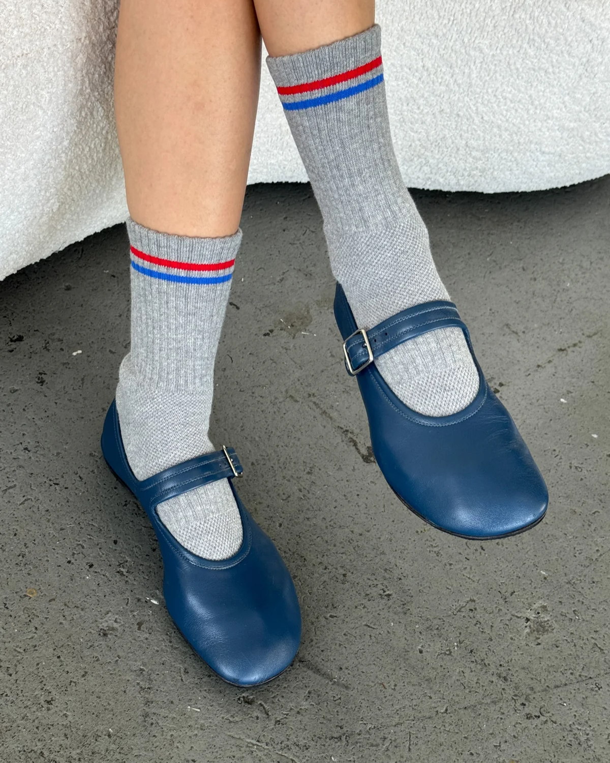 socks - boyfriend - true grey