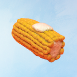 dog toy - boiled wool corn squeaker