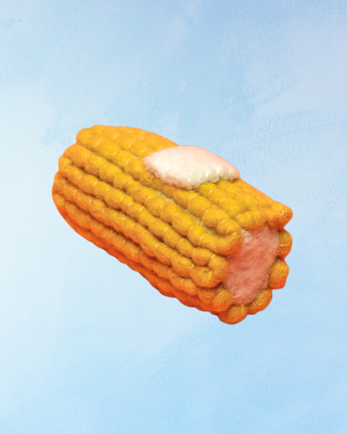 dog toy - boiled wool corn squeaker