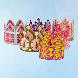 party hats - extravagant paper coronets (set of six)