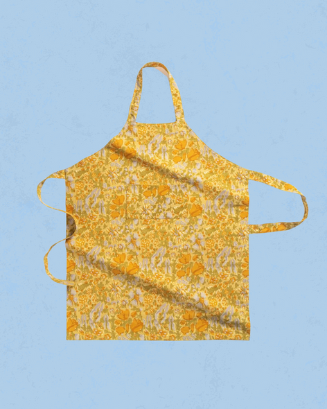 Couleur Nature jardin mustard and grey apron 