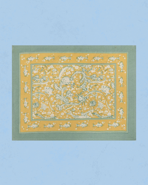 Couloeur Nature La mer aqua and cirtrine placemat