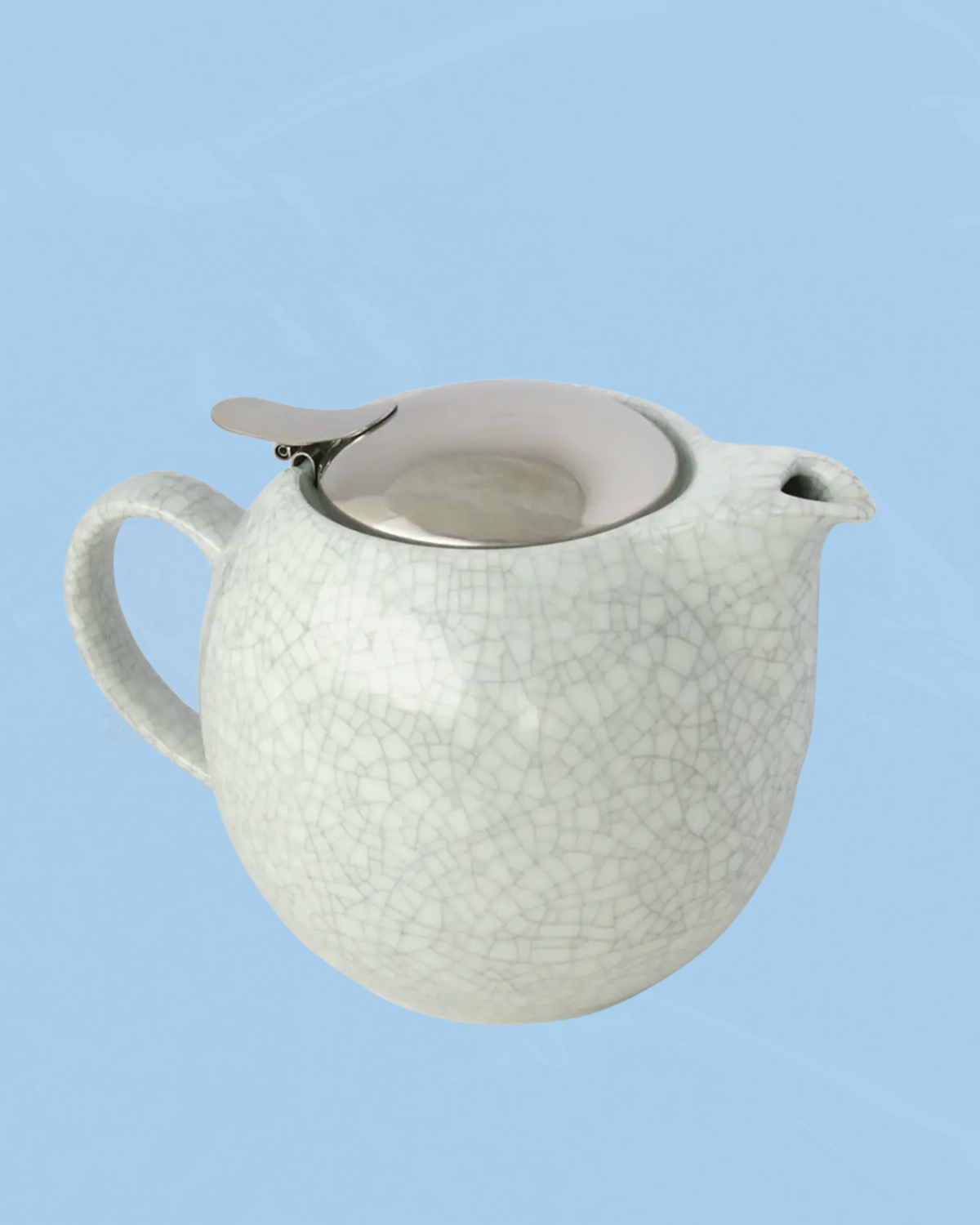 ceramic teapot - crackle blue (24oz)