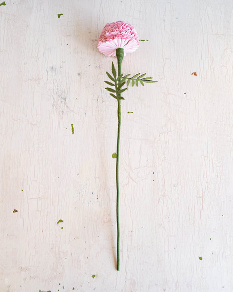 Craft Boat handmade paper flower in pink