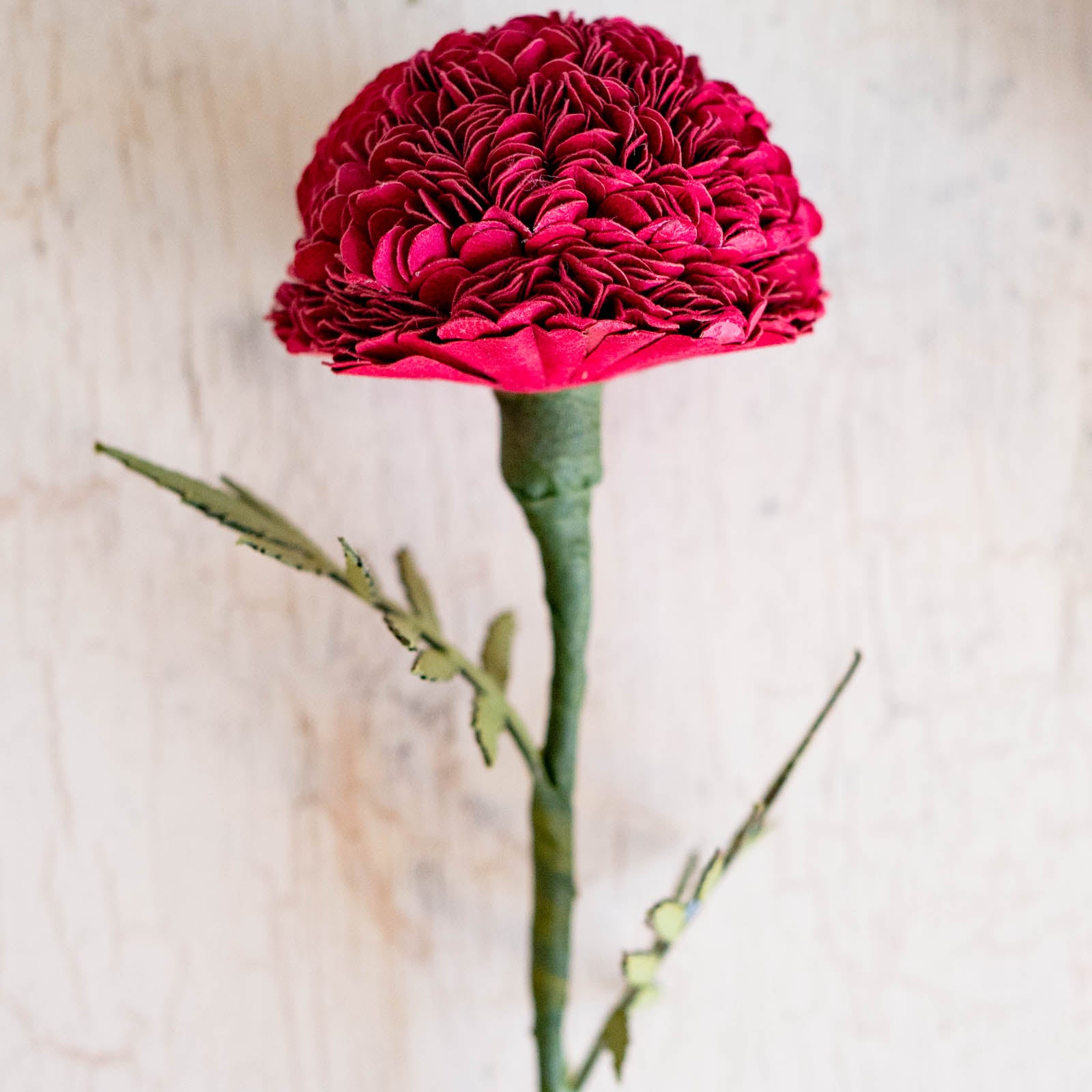 Craft Boat handmade paper flower in maroon