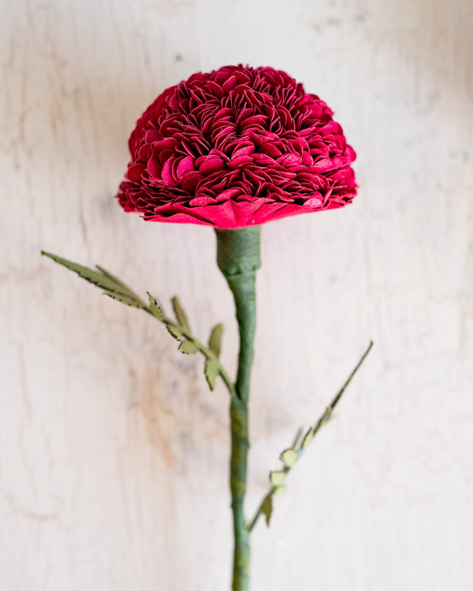 Craft Boat handmade paper flower in maroon