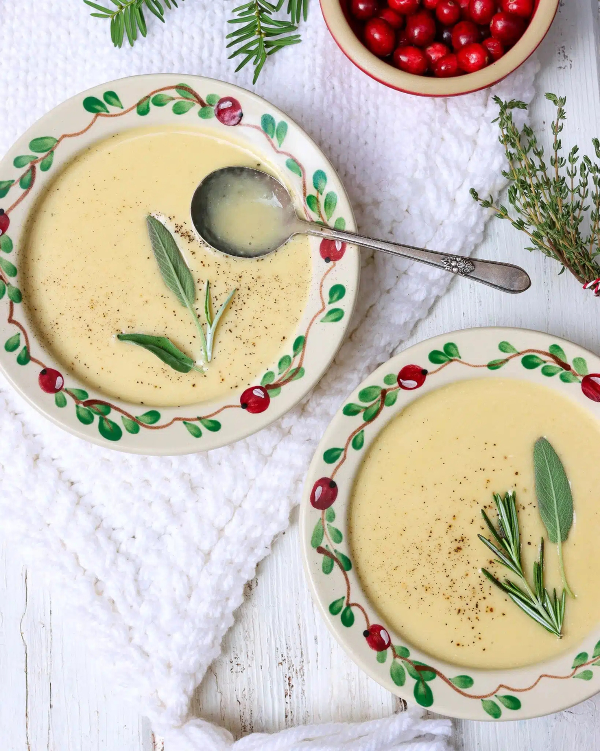 stoneware - cranberry soup bowl