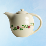 stoneware - tea pot - cranberry