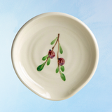 stoneware - spoon rest cranberry