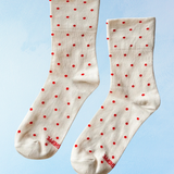 socks - sneaker - cream polka dot