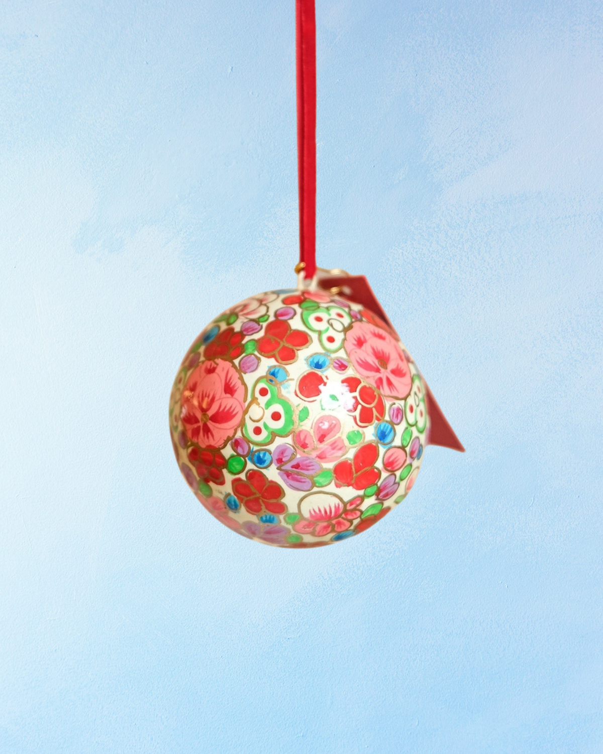 ornament - paper maché bauble (assorted)