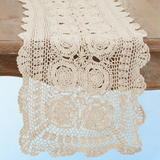 table runner - crochet ecru