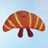 dog toy - crochet croissant
