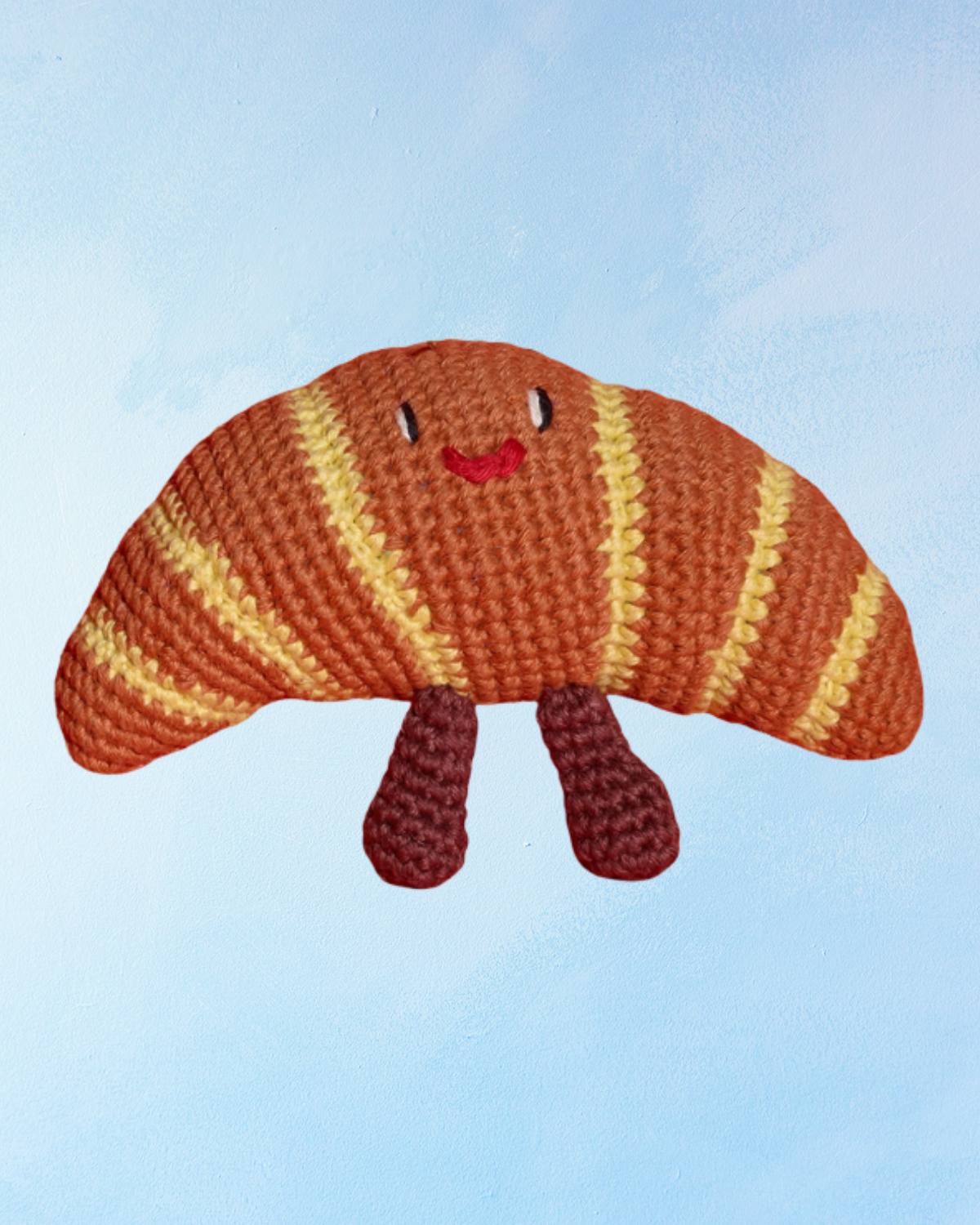 dog toy - crochet croissant