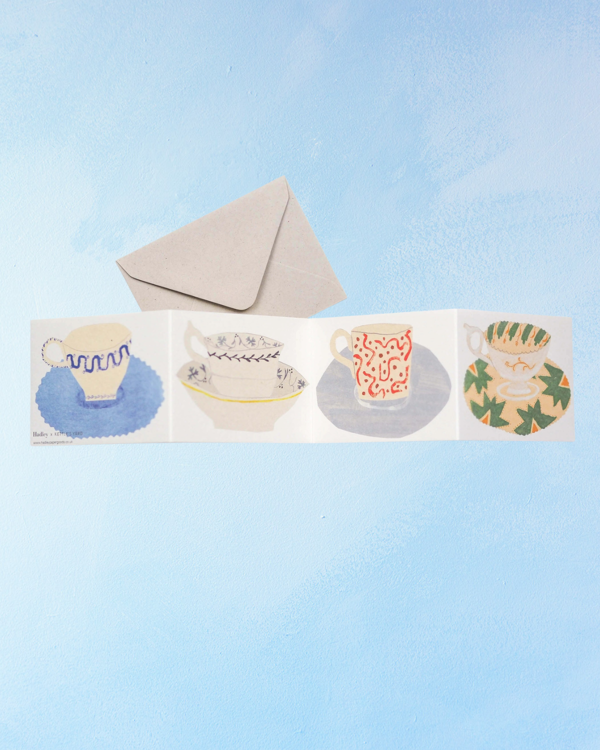 greeting card - cups and saucers