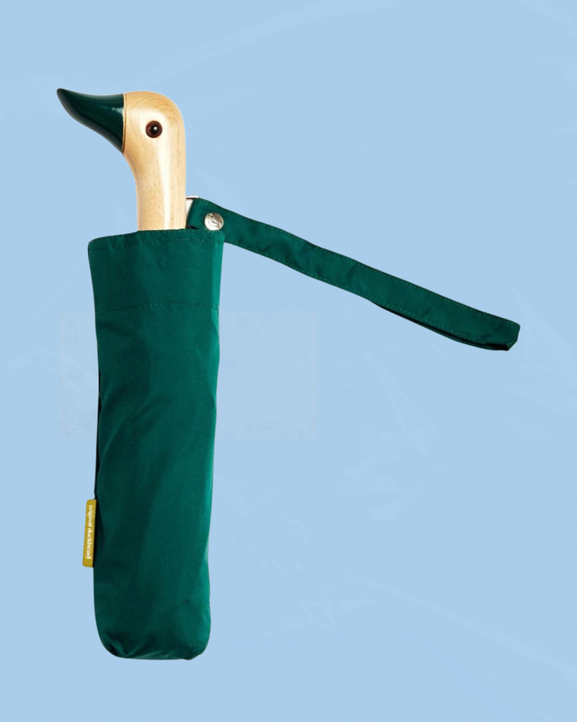 duck handle eco-friendly umbrella - forest green