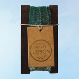 ribbon - dark green glitter velvet - 3 metres