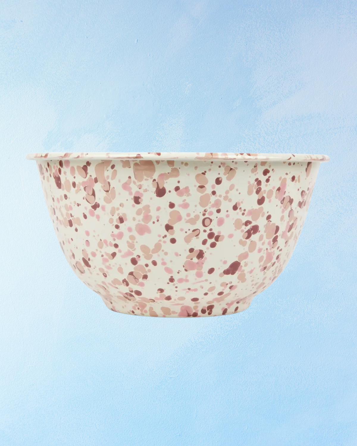 enamelware - salad bowl: desert rose