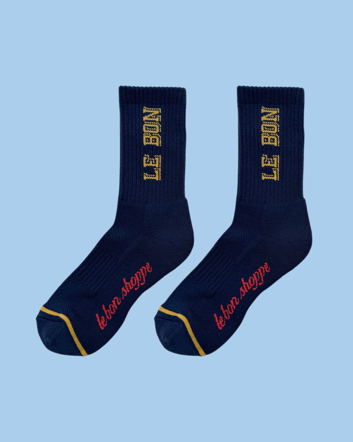 socks - preppy - navy & gold