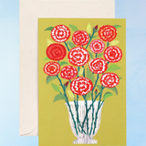 greeting card - dozen red roses