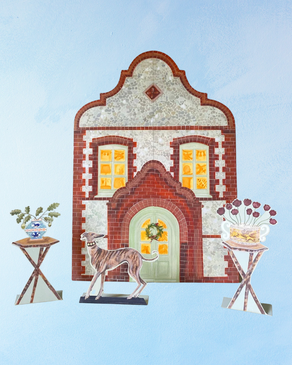 festive dutch gable advent calendar