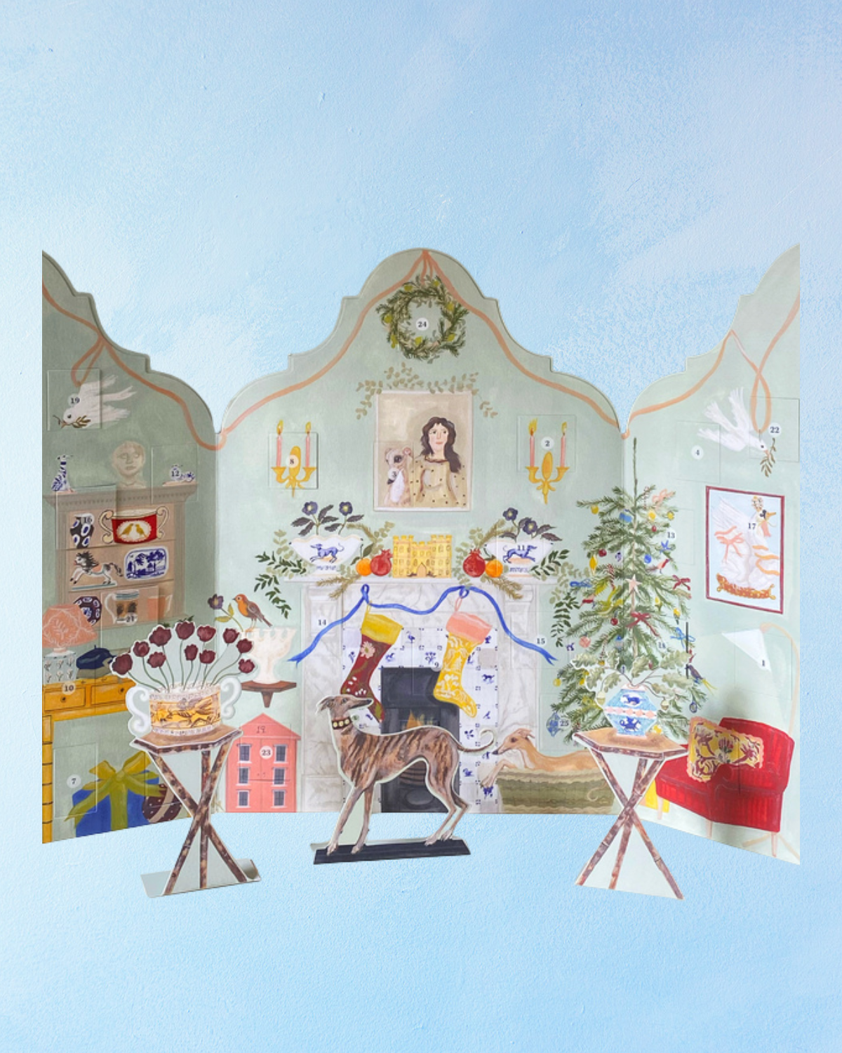 festive dutch gable advent calendar
