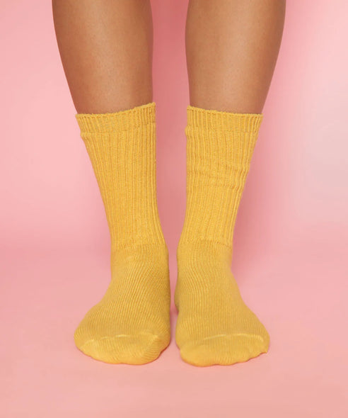 okayok dyed mustard cotton socks 