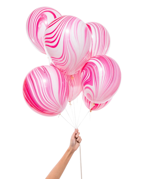 fancy balloons - pink marble