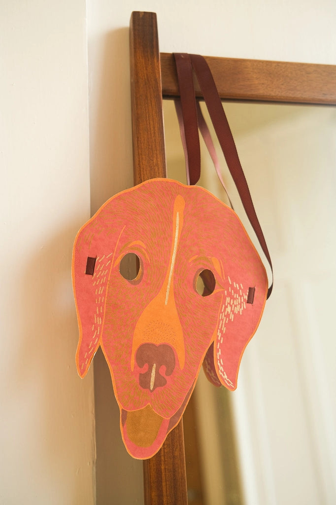greeting card - dog mask