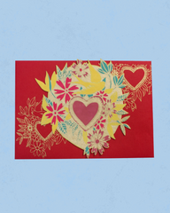 East End Press floral heart card