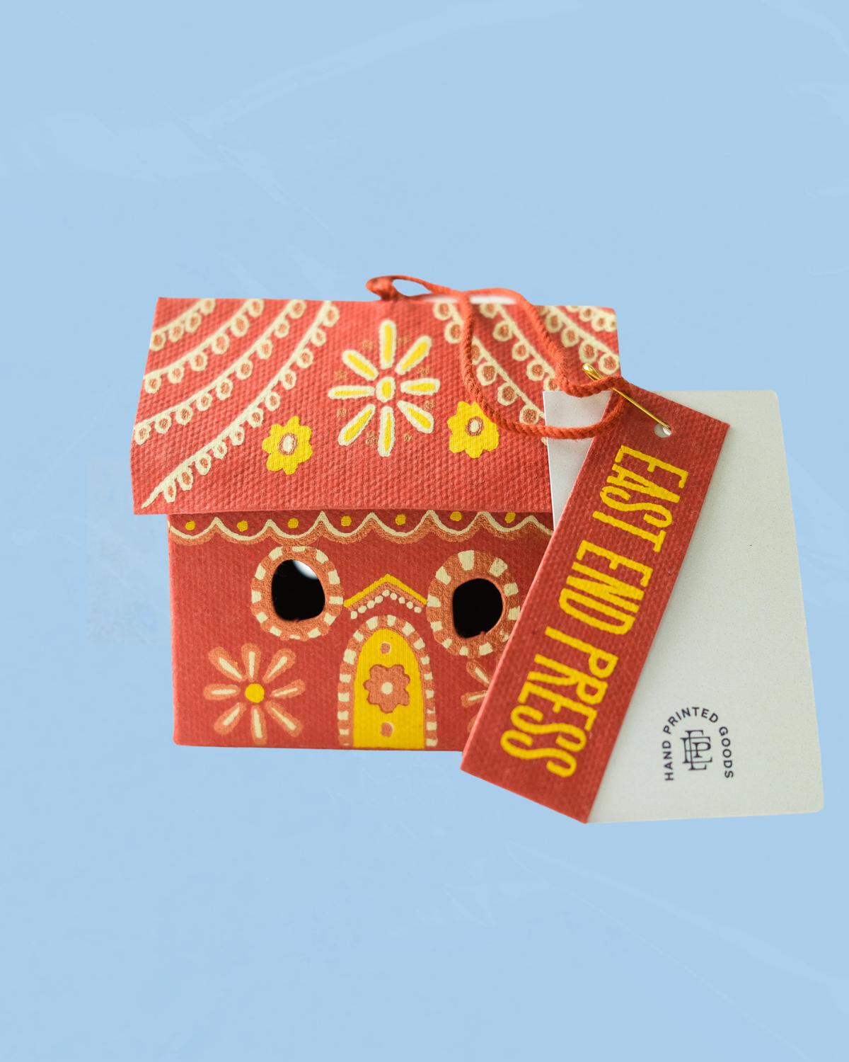 ornament - screen printed gingerbread house