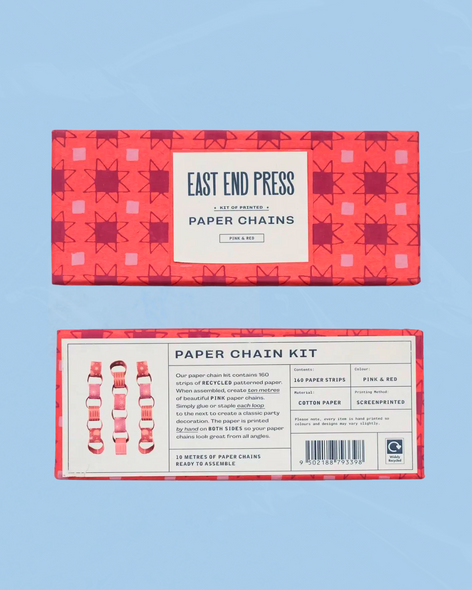 paper chain kit - pink and red