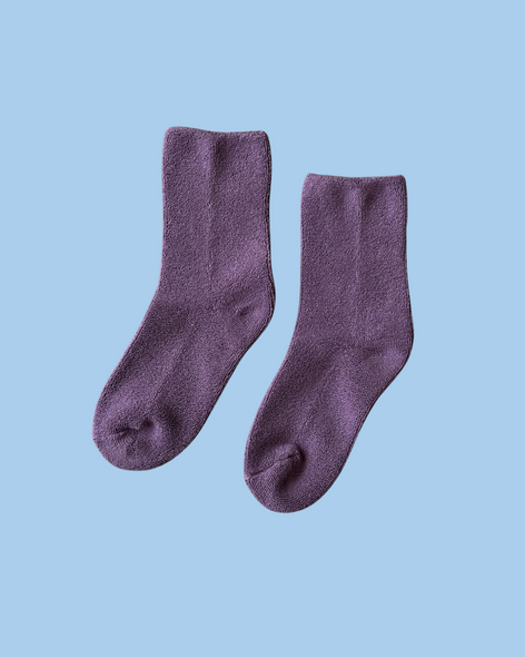 socks - cloud - plum