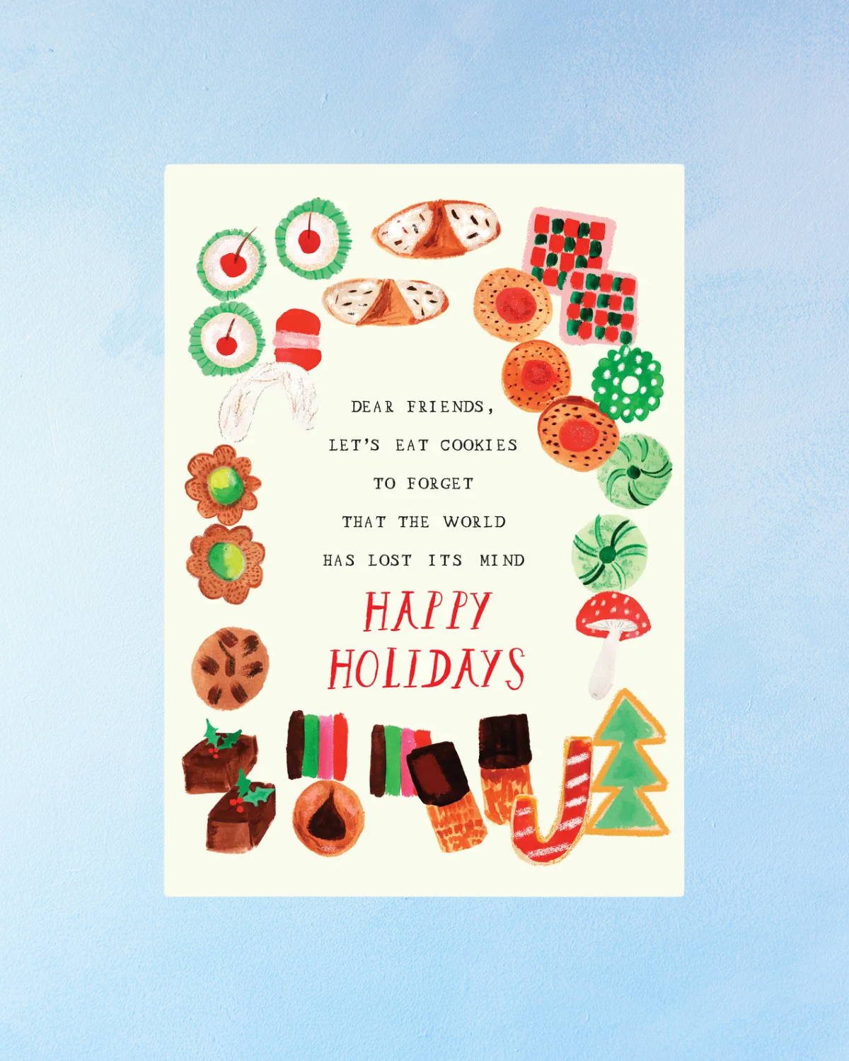 greeting card - let's eat our feelings