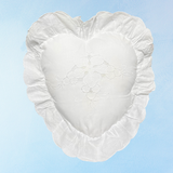 pillow - embroidered linen heart